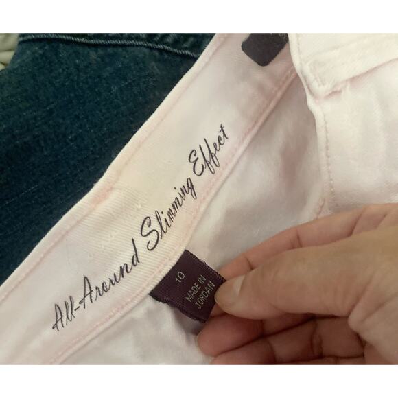 Gloria Vanderbilt Amanda Skimmer Women's Cropped Pink Jeans Size 10 - Picture 6 of 9